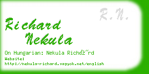 richard nekula business card